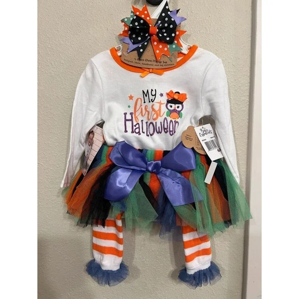 Baby Essentials My First Halloween 4 Piece Tutu Outfit Owl 6M